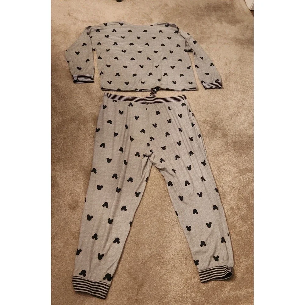 Disney Women's Mickey Mouse Gray Set of Sweatpants & Sweatshirt Size XXL - Picture 7 of 7